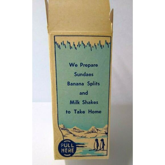 Vic And Kai Ice Cream Container 1932 Original Penguins Polar Bear Ship Iceburgs - Picture 3 of 7